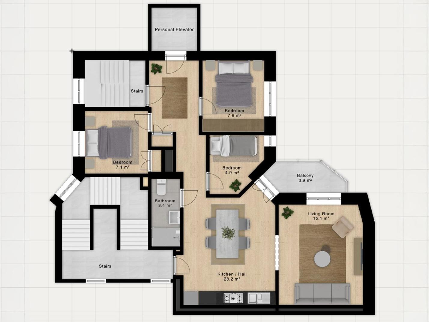 Sanders Shield - 3 Bedroom With Balcony Apartamento *